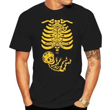качественная модная мужская футболка с коротким рукавом, костюм для Хэллоуина для беременных, мексиканские мертвецы, повседневная свободная летняя футболка с круглым вырезом для мужчин